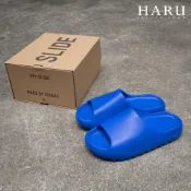 (店+)【adidas 愛迪達】◆HARU◆  ADIDAS OG YEEZY SLIDE 克萊茵藍 炫藍 男女同款 防水 拖鞋 ID4133