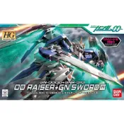 (店+)【BANDAI 萬代】鋼普拉 BANDAI HG 1/144 #54 00 RAISER 能天使鋼彈 + 強化模組 GN SWORD III