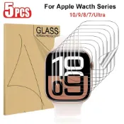 5PCS 軟屏保護膜水凝膠膜兼容 Apple Watch Ultra 3 2 1 49mm Series 11 10 4