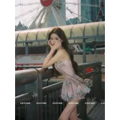 【𝐊𝐈𝐊𝐈𝐅𝐀𝐌𝐄】🎡𝑭𝒍𝒐𝒘𝒆𝒓💕白蘭地花神·仙女復古碎花平口洋裝 內搭花苞短褲 碎花洋裝 花苞裙 蓬蓬裙 渡假洋裝