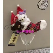 ~小小牛瑪奇朵~日本東京迪士尼unibearsity大學熊布丁帕妃聖誕襪造型吊飾/吊鍊