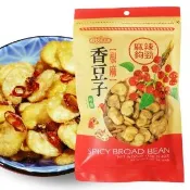 【惠香】椒麻香豆子160g X2包(脫殼去殼蠶豆酥片超涮嘴辣味純素食)