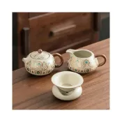 (店+)西施壺公道杯茶漏組泡茶小套裝辦公家用汝窯古頌敦煌功夫茶具套裝