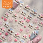 《隔日到貨》tomoni浮雕美甲貼紙ins 爆款日系兒童指甲貼煙火醒獅美甲飾品貼紙 ccd相機平板貼 浮雕款 手機貼紙