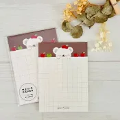 【memo paperA7尺寸】北極熊與蘋果【memo paperA7尺寸】