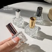 10ml 水立方厚玻璃噴霧香水瓶迷你空化妝品容器噴霧霧化器旅行簡單噴霧器