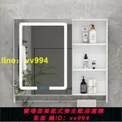 招財貓商鋪 【破損補寄 強大儲物】太空鋁鏡櫃組合 浴室鏡 掛墻鏡 收納盒鏡箱 衛生間 洗手間鏡子 置物架 化妝鏡 儲物鏡