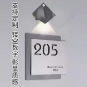 ✨台灣出貨✨客製化門牌 不鏽鋼門牌 別墅門牌 高級感門牌 號碼牌 訂製 入戶門牌 酒店門牌 大門門牌 房號牌