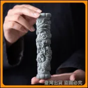 【擺件】 擺件 水泥擺件 盤龍柱擺件 石柱擺件 桌上擺件 國潮風擺件 石雕擺件 魚缸造景擺件 客廳擺件 書房擺件