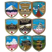 【A-ONE 匯旺】《征服世界玻璃貼系列》一套9入 鍍金高級日本玻璃貼膜 富士山合掌村大阪城 金閣寺 奈良餵鹿