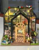 珍妮花房diy小屋手工製作凱西花房子花店拼裝模型擺件女孩情人