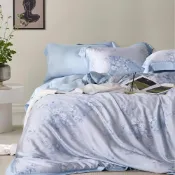 (店+)【iHOMI】60支萊賽爾天絲 床包被套/鋪棉兩用被組 單人/雙人/加大/特大 - 芳野藍調 台灣製