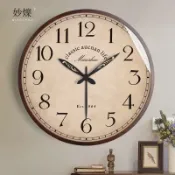 和居工造 免運/公司貨 鐘 掛鐘 夜光復古掛鐘 家用客廳美式鐘 表裝飾創意歐式田園臥室靜音時鐘 實木 可開發票 全館五折 工廠現貨直銷 新品特價 z11011