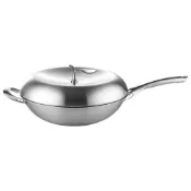 (店+)【PERFECT 理想】極緻316不鏽鋼蘋果型七層複合金炒鍋36cm單把附蓋台灣製造 IH爐可用 Leidea 樂德兒 出遊必備、開學