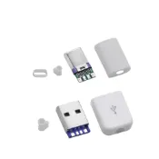 TYPE-C公頭 5A大電流USB接頭 24P數據線 DIY閃充插頭焊線快充