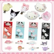 X射線 精緻禮品 日本正版三麗鷗造型髮夾-綜，瀏海夾 鯊魚夾 酷洛米 美樂蒂 帕恰狗 大耳狗 Kitty，X射線【C205349】