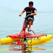 【免運】 新款公園景區水上自行車三輪車游船腳踏船電動船游艇休閑游樂設備 阿星優選