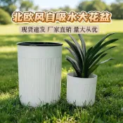【訂金--可到府安裝】北歐羅馬柱自吸水樹脂大花盆批發客廳落地散尾葵金錢樹盆栽盆批發