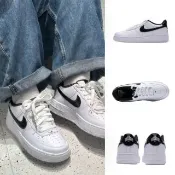 【NIKE 耐吉】NIKE AIR FORCE 1 LV8 2 KI GS 白黑 皮革 漆皮 休閒鞋 大童鞋 女鞋 IM4402-100