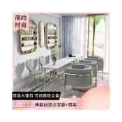 (店+)北歐大理石桌麵 美甲桌 指甲修甲臺 網紅桌 抽屜美甲桌 修甲桌 書桌 電腦桌 萬用桌 美容桌 沙發椅