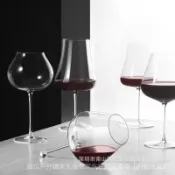 紅酒杯手工水晶玻璃勃艮第白葡萄酒杯高腳杯子大號家用細腿輕薄 3AKR