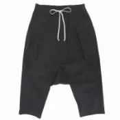 【DOKODEMO】狀況極佳 ▲ Rick Owens RU16F6393 ANTHEM CARGO CROPPED MASTODON F/W16 褲子，黑色，48 碼，義大利製造，正品，男款。