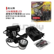 (店+)(燦光五金)尚光牌 10W高亮度LED 鋰電池充電頭燈(SK-899A)軟帶-白光/黃光(軟帶可勾於安全帽/附掛鉤)