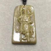玉貴人…天然關公 關聖帝君雙彩翡翠玉墜項鍊，特價