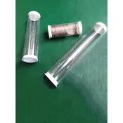 【熱銷】滿99出貨 透明管硬管 PVC管子管材磁片 包裝管外徑28mm，內徑26mm帶防塵堵
