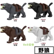 台灣賣家 動物玩具 野狼 狼 雪地狼 黑狼 棕狼 白狼 坐騎 積木玩具 木柵 動物園 城市