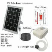 港灣小站 【太陽能免電】氧氣泵 增氧機 魚池增氧 戶外垂釣 釣魚打氧 魚缸增氧 水族打氣 靜音節能 自動啟停 亞馬遜熱銷款