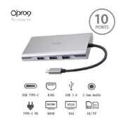強強滾~Opro9 USB 3.0 Type-C 10埠帶線多功能轉接器