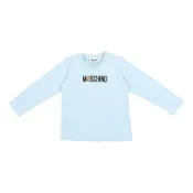 【BreezeOnline 微風精品線上】MOSCHINO Kids 泰迪熊logo藍色長袖T-SHIRT禮盒