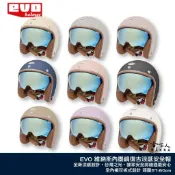 EVO 艾莉莎 ALISA 涼感安全帽台灣製造 內墨鏡 安全帽 機車安全帽 3/4安全帽 消光黑 消光藍 奶茶色 哈家人