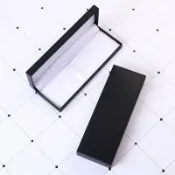 喜挖2店 【喜挖】041黑色雙支翻蓋筆盒 禮品筆盒燙金紙質包裝禮品