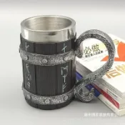臺灣熱銷外貿爆款德國不鏽鋼木桶啤酒杯創意大容量扎啤酒桶杯個性酒吧用品