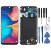 鼎盛貿易行 適用于三星 for Galaxy A20 原裝液晶觸摸總成帶框 Super