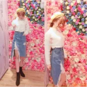 someone jeans 性感女神側開岔及膝牛仔裙 原價890 B204705314