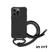 INJOY｜iPhone 17/16/15/14/13/SE3 可拆式 Urban Basic 經典黑 背繩防摔手機殼