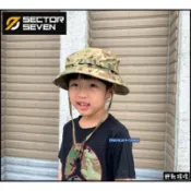 【野戰搖滾-生存遊戲】SECTOR SEVEN 兒童圓邊帽~可調式【多地形迷彩】戰術闊邊帽圓盤帽小孩奔尼帽漁夫帽登山帽