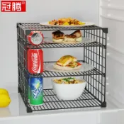 協貿國際日用品生活5館 冰箱隔層板收納神器冰柜內部冷藏冷凍網格盤子剩菜多層置物架通用