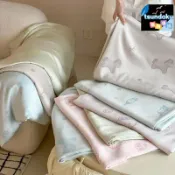 厝內小舖 【竹纖維涼感】蓋毯 涼被 冷氣被 冷感毯 休閒毯 小毯子 韓式小清新 100%竹纖維 透氣親膚 夏日必備 辦公室午睡 居家追劇