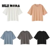 【MUJI 無印良品】女涼感圓領寬版短袖T恤
