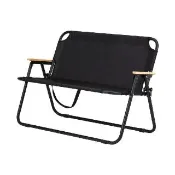 【MUJI 無印良品】鋁製摺疊椅　二人用 約寬110x深60x高74cm(露營系列)