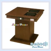 ╭☆雪之屋居家生活館☆╯AA638-10 226嵌入式電磁爐二爐火鍋桌(含愛迪訊電磁爐)/餐桌/飯桌