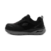 (店+)【SKECHERS】Skechers 安全鞋 男款 寬楦 黑色 防滑工作鞋 久站舒適 200134WBKCC｜新竹皇家（B7023）