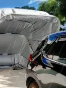 ✨台灣熱銷✨ 全自動移動車棚折疊車庫車位棚戶外防雨防曬布汽車停車棚遮陽棚