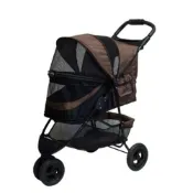 PET GEAR 單手 收無拉鍊華麗寵物推車 (PG-8250NZCH)【免運】瑪奇朵 寵物推車『WANG』