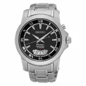 大高雄鐘錶城 seiko SK037 精工錶 Premier 6A32-00X0B(SNQ147J1)萬年曆經典羅馬石英腕錶/黑面41mm｜樂天領券現折★全館特惠中★指定刷卡回饋10%
