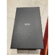 Hugo Boss乾淨空鞋盒運動休閒鞋盒黑色硬殼鞋盒